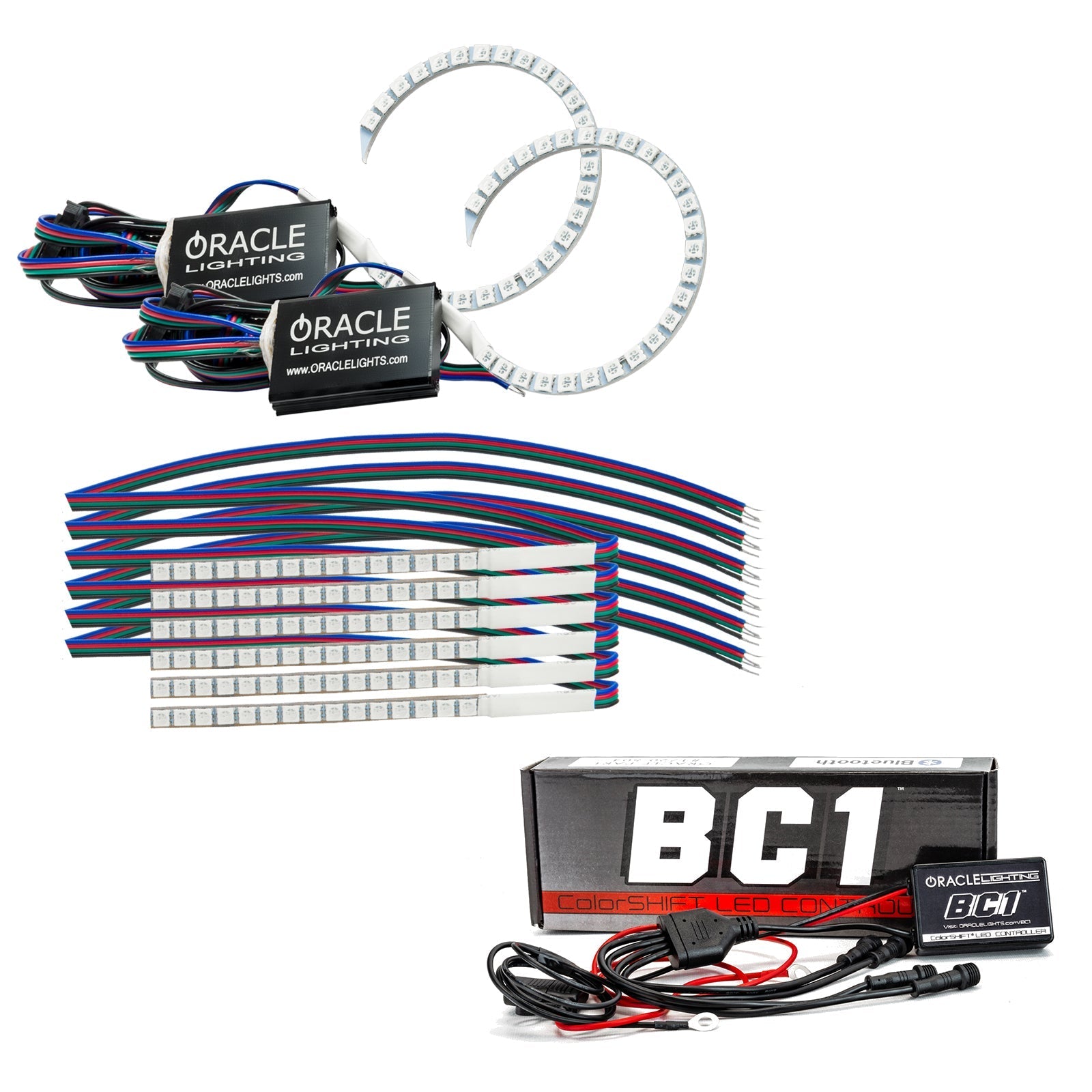 Oracle Lighting1348 - 335 - Ford Mustang 2018 - 2019 ORACLE ColorSHIFT Halo Kit w/ DRL