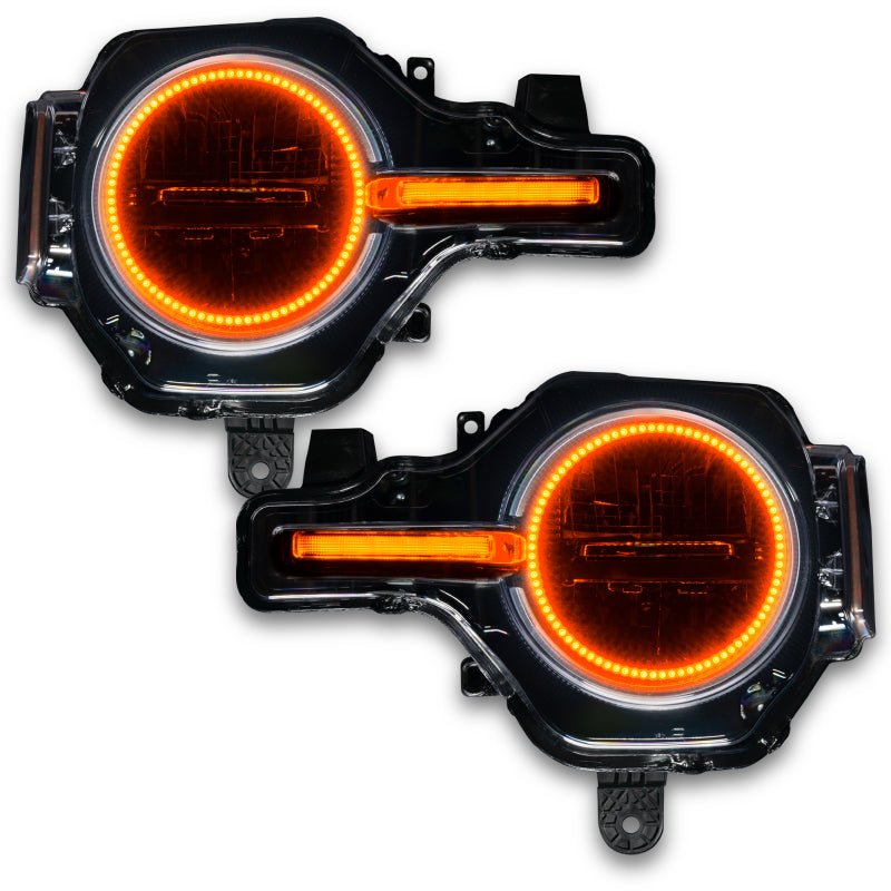 ORACLE LightingOracle 21 - 22 Ford Bronco Headlight Halo Kit w/DRL Bar - Base Headlights ColorSHIFT - w/RF Controller