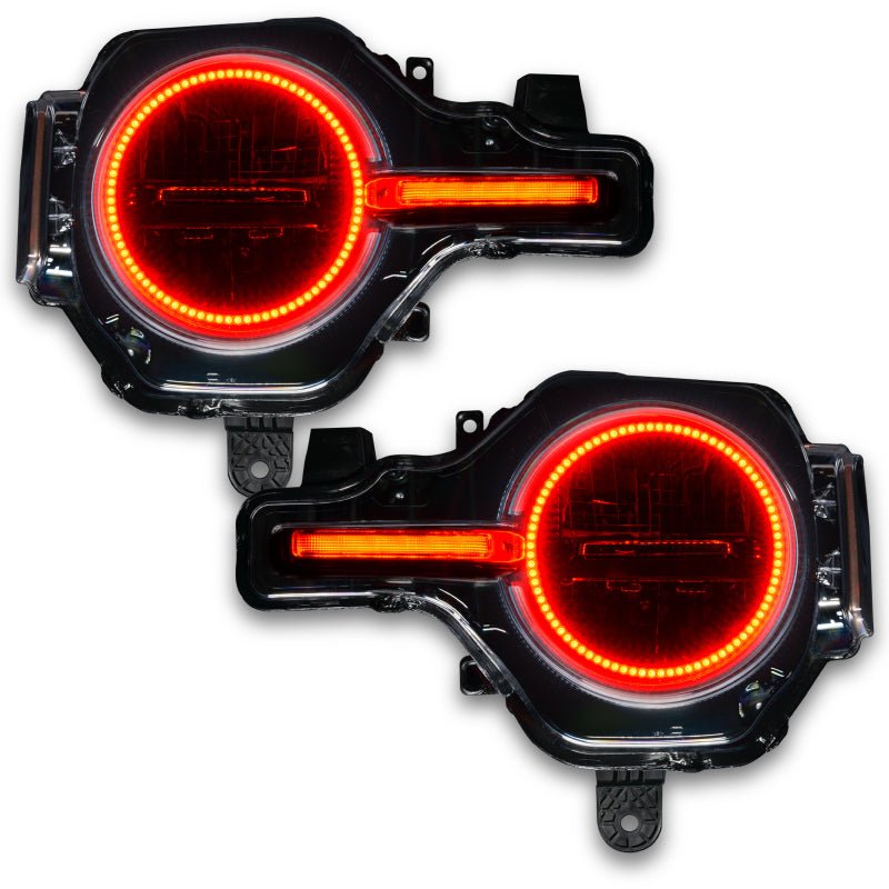 ORACLE LightingOracle 21 - 22 Ford Bronco Headlight Halo Kit w/DRL Bar - Base Headlights ColorSHIFT - w/RF Controller