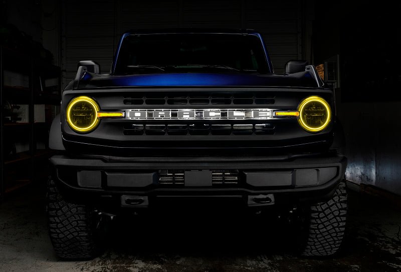 ORACLE LightingOracle 21 - 22 Ford Bronco Headlight Halo Kit w/DRL Bar - Base Headlights ColorSHIFT - w/RF Controller