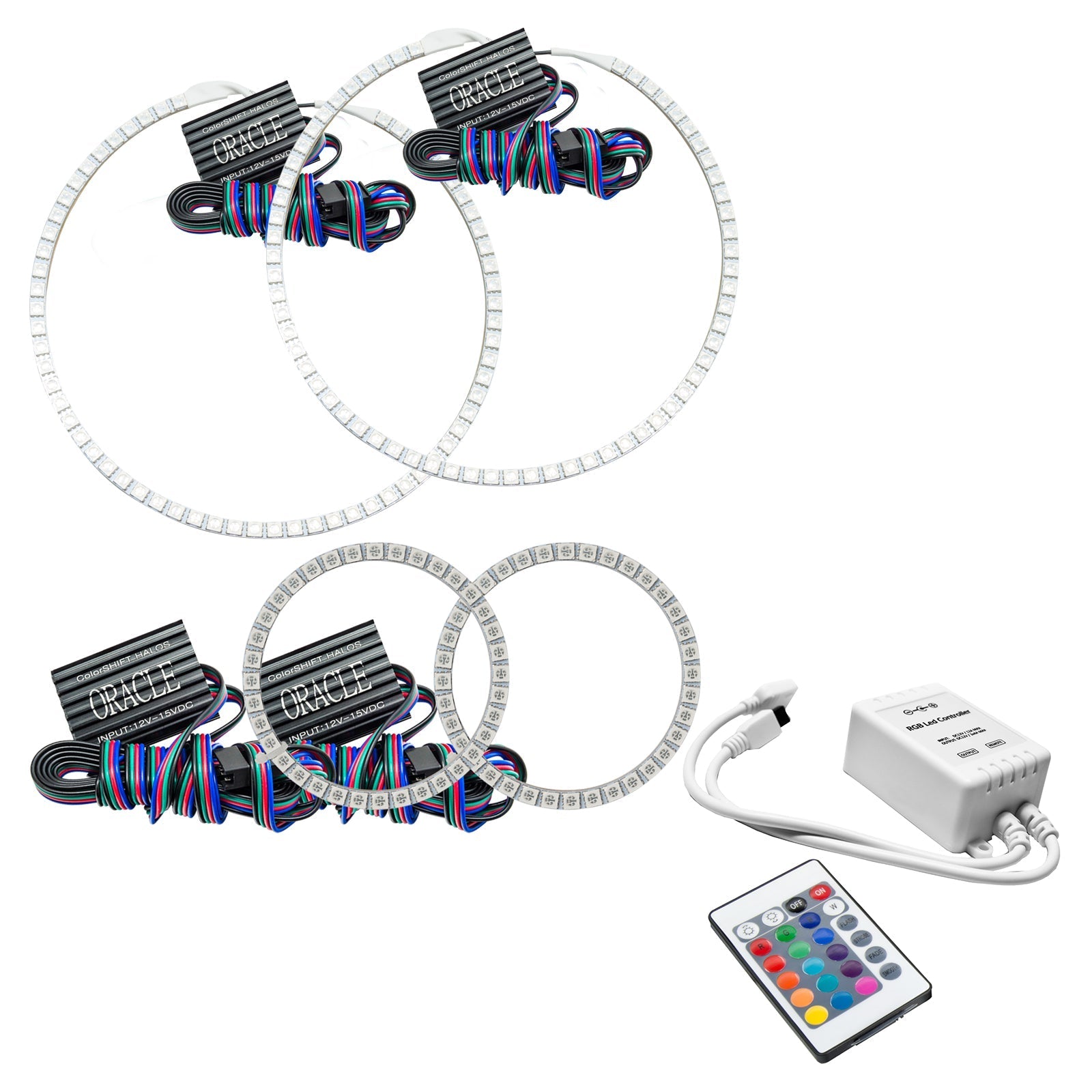 Oracle Lighting2510 - 504 - Porsche Cayenne 2003 - 2006 ORACLE ColorSHIFT Halo Kit