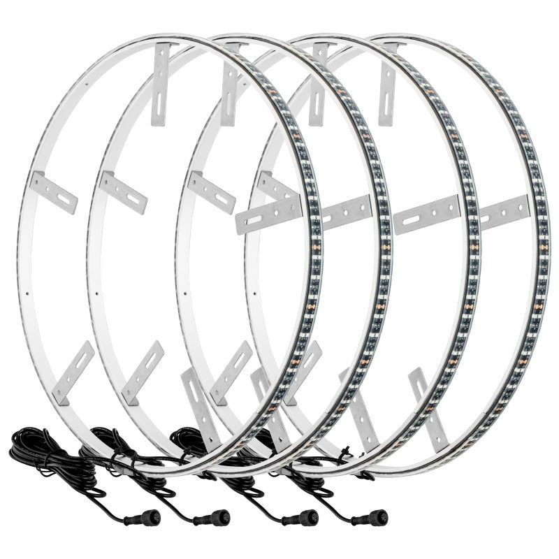 ORACLE LightingOracle Lighting LED Illuminated Wheel Rings White Double Row