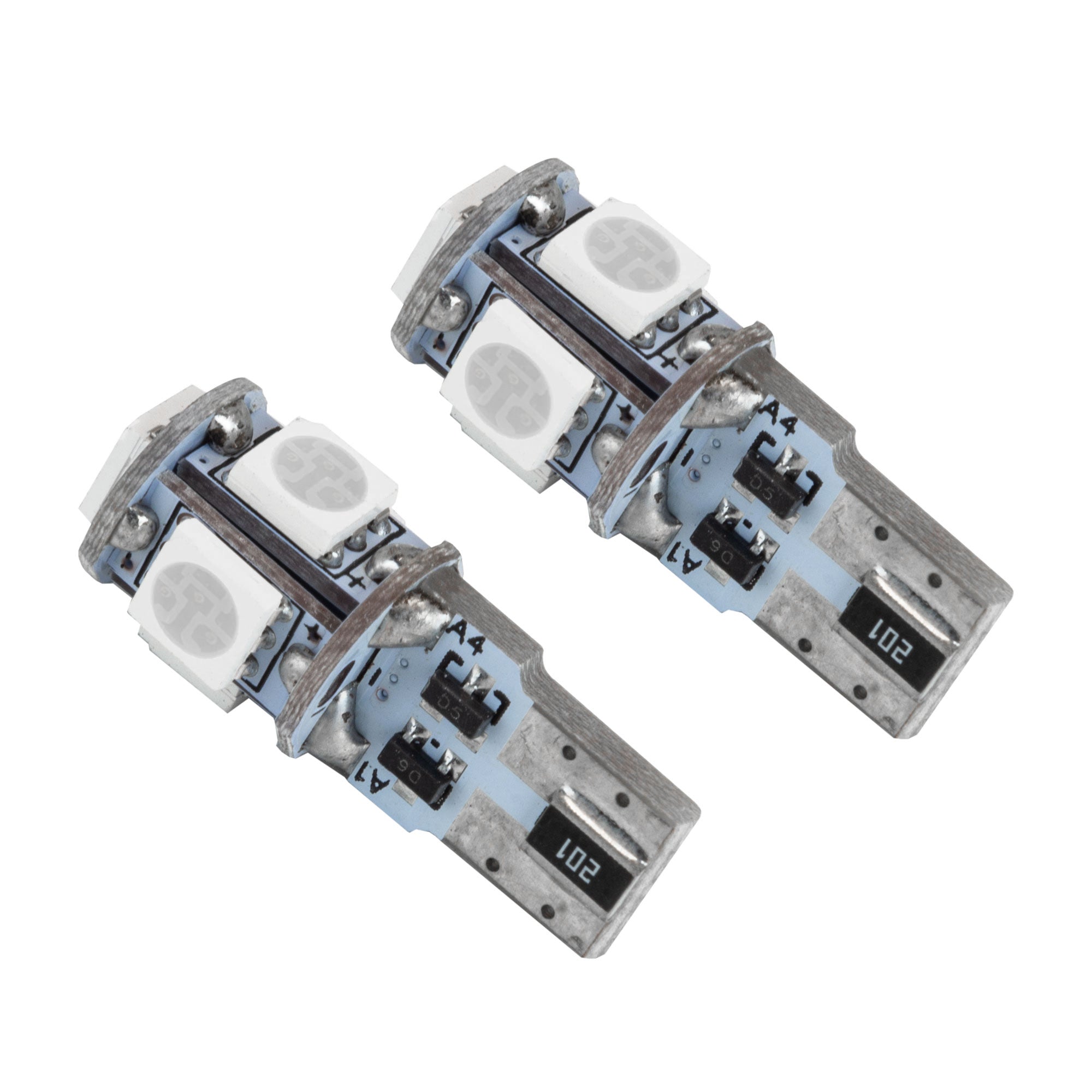 Oracle Lighting4801 - 009 - ORACLE T10 5 LED 3 Chip SMD Bulbs (Pair) - Pink