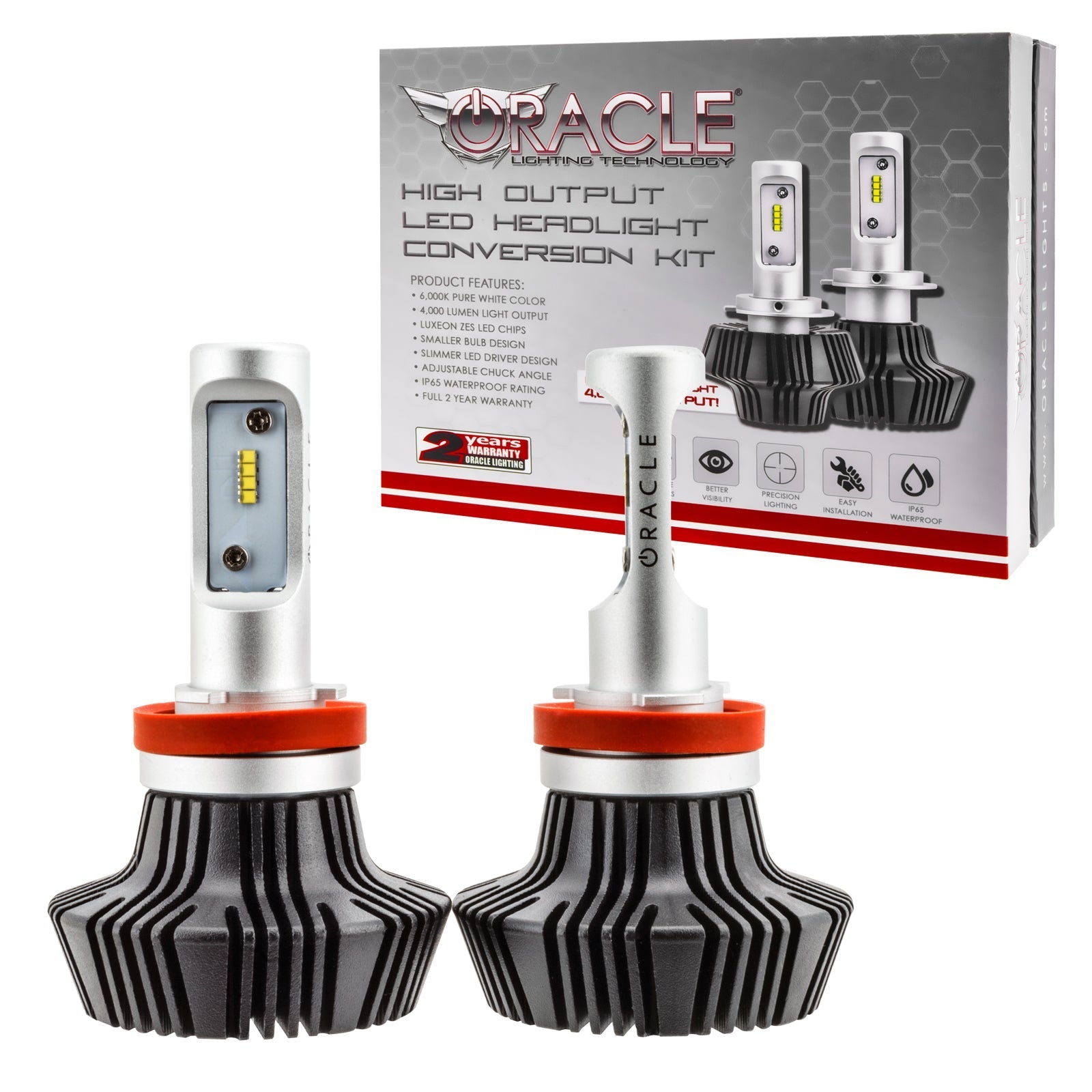 ORACLE Lighting5233 - 001 - ORACLE H8 4,000 Lumen LED Headlight Bulbs (Pair)