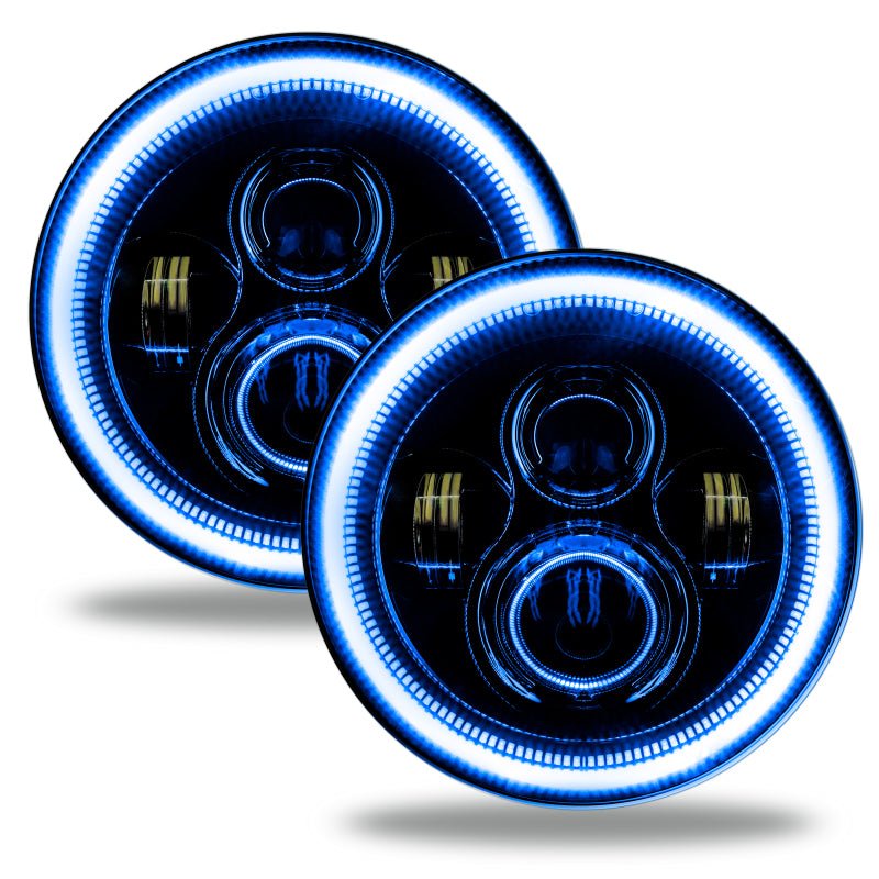 ORACLE LightingOracle 7in High Powered LED Headlights - Black Bezel - Blue