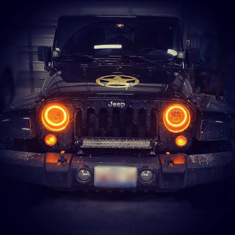 ORACLE LightingOracle Lighting Switchback Led Halo Headlights DRL And Turn Signal | Fits 2007 - 2018 Jeep Wrangler JK