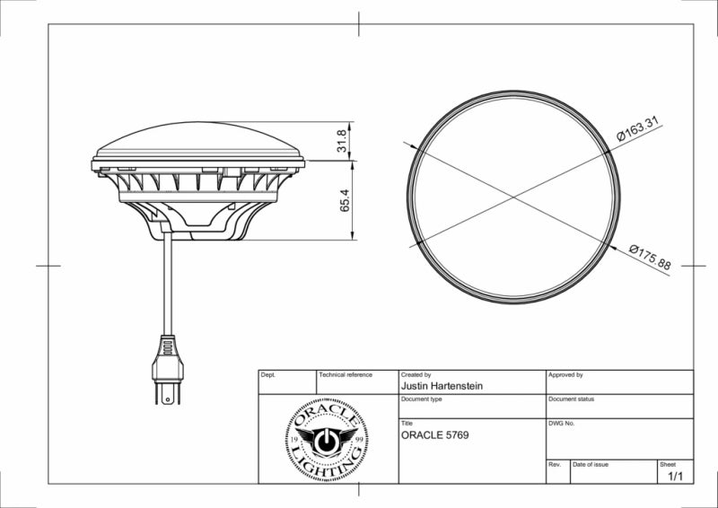 ORACLE LightingOracle 7in High Powered LED Headlights - NO HALO - Black Bezel