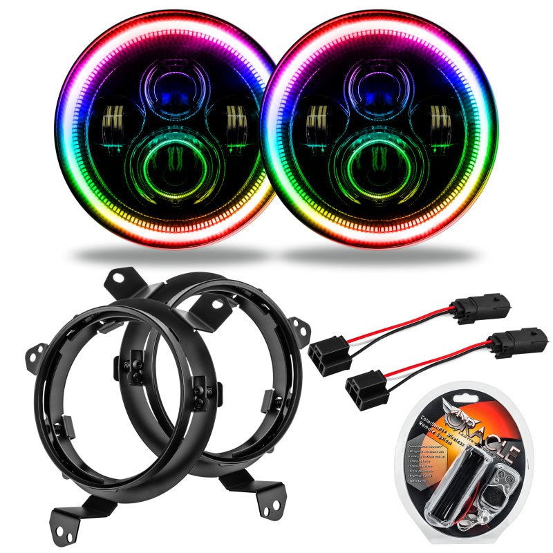 ORACLE LightingOracle Jeep Wrangler JL/Gladiator JT 7in. High Powered LED Headlights (Pair) - ColorSHIFT