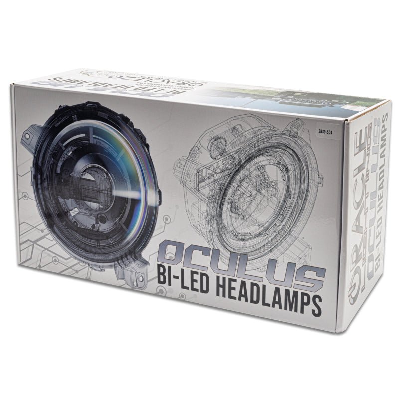 ORACLE LightingOracle Oculus Bi - LED Projector Headlights for Jeep JL/Gladiator JT - Satin Silver - 5500K