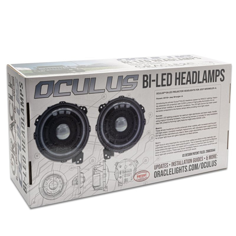 ORACLE LightingOracle Oculus Bi - LED Projector Headlights for Jeep JL/Gladiator JT - Satin Silver - 5500K