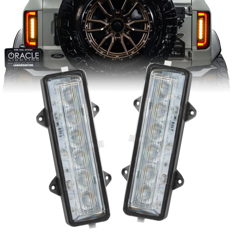 ORACLE LightingOracle Lighting 21 - 23 Ford Bronco Dual Function Reverse LED Modules Flush Tail Light - Amber/White