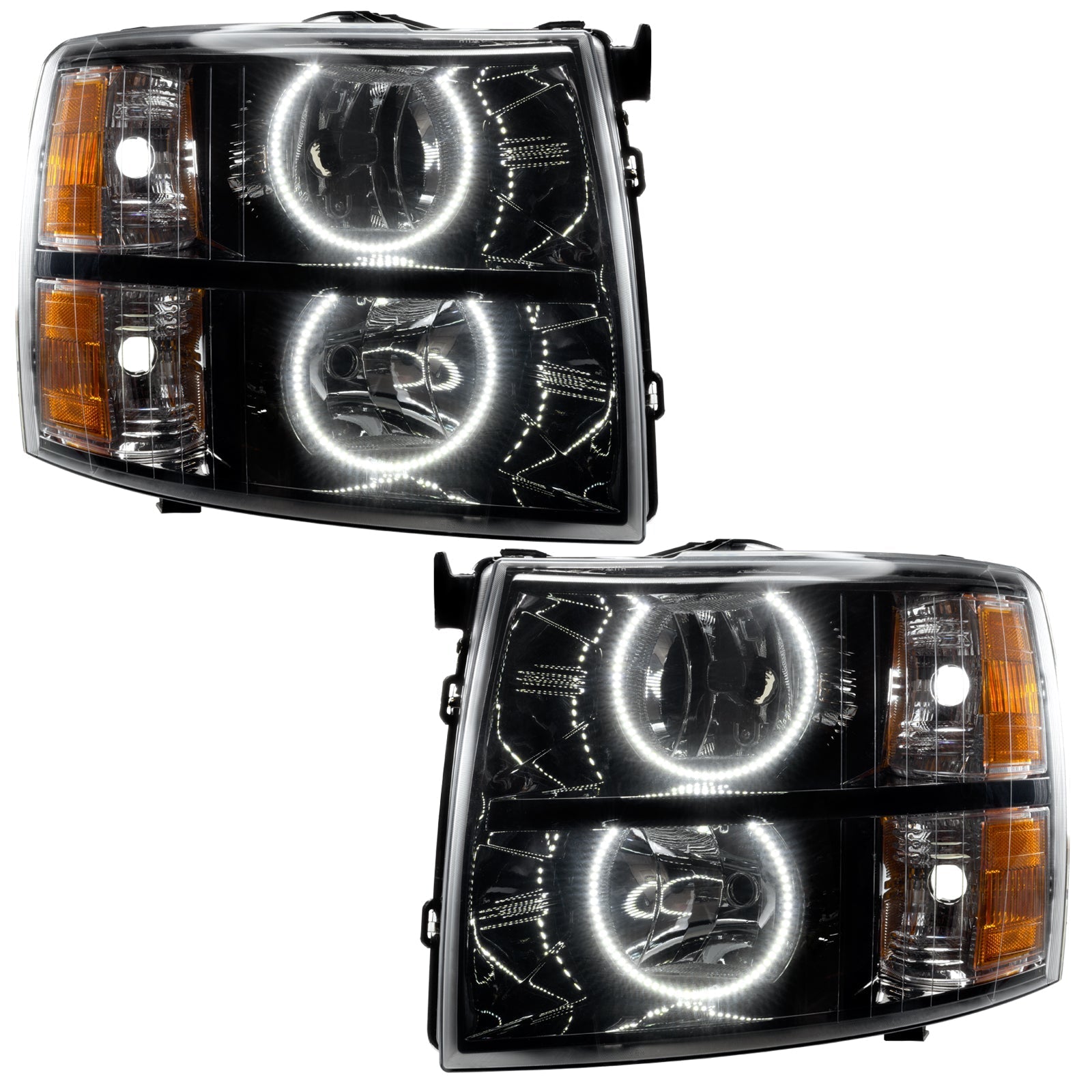 ORACLE Lighting7105 - 001 - 2007 - 2013 Chevrolet Silverado SMD HL - Black - Round Style