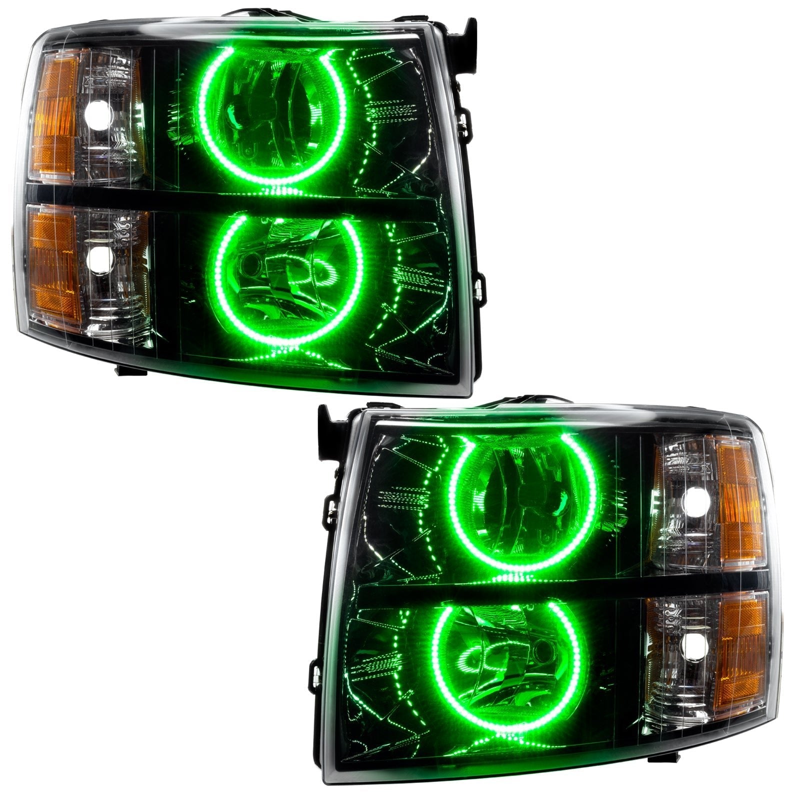 ORACLE Lighting7105 - 004 - 2007 - 2013 Chevrolet Silverado SMD HL - Black - Round Style