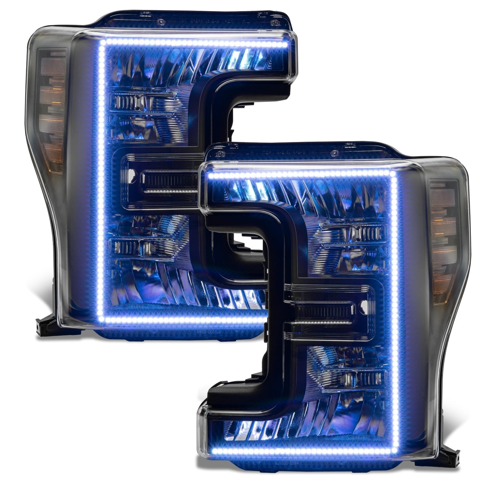 ORACLE Lighting8203 - 332 - 2017 - 2019 Ford F - 250/350 Superduty ORACLE Dynamic ColorSHIFT Pre - Assembled Headlights - Halogen - Black Bezel