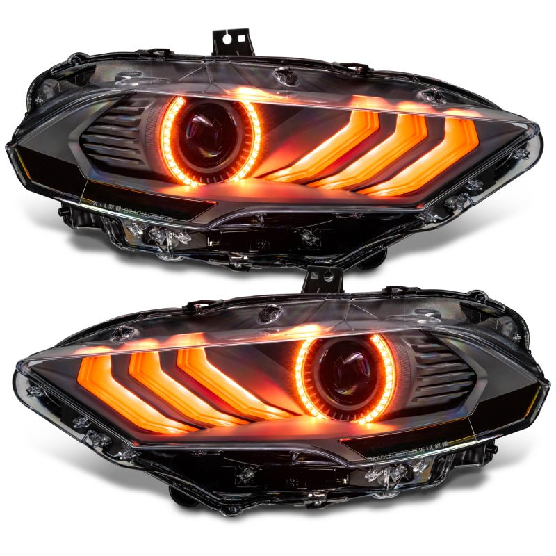 ORACLE LightingOracle Lighting 18 - 23 Ford Mustang Dynamic ColorSHIFT LED Headlights - Black Series