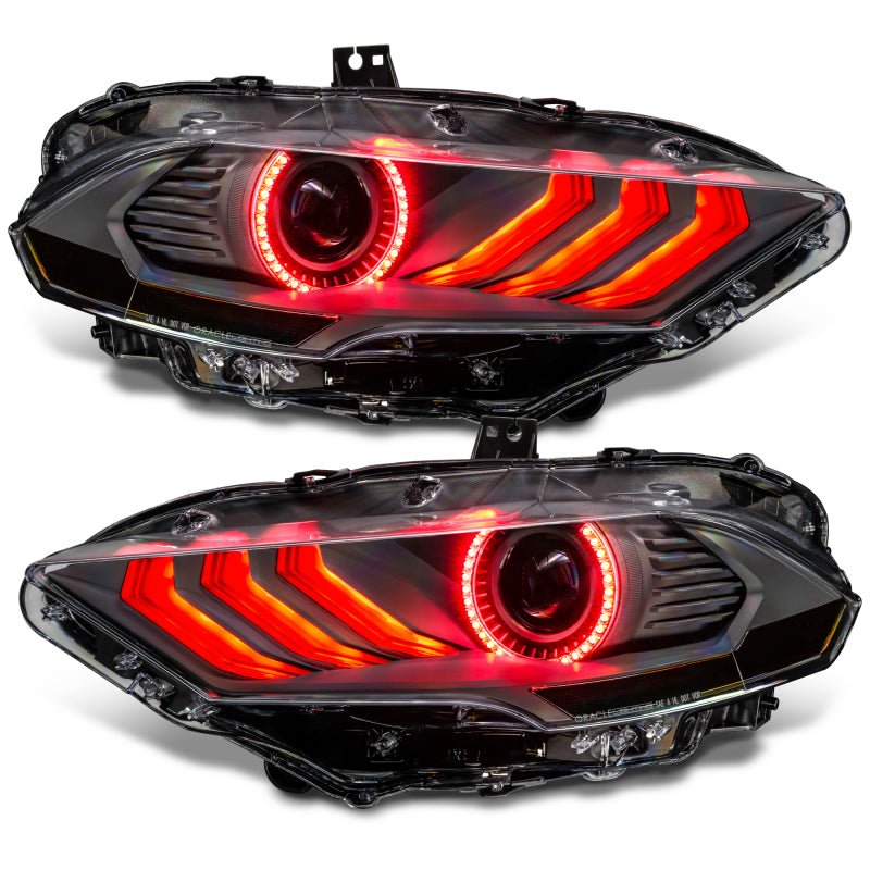 ORACLE LightingOracle Lighting 18 - 23 Ford Mustang Dynamic ColorSHIFT LED Headlights - Black Series