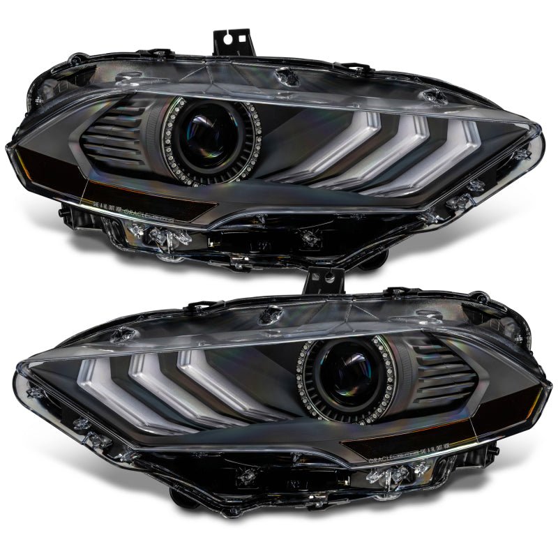 ORACLE LightingOracle Lighting 18 - 23 Ford Mustang Dynamic ColorSHIFT LED Headlights - Black Series