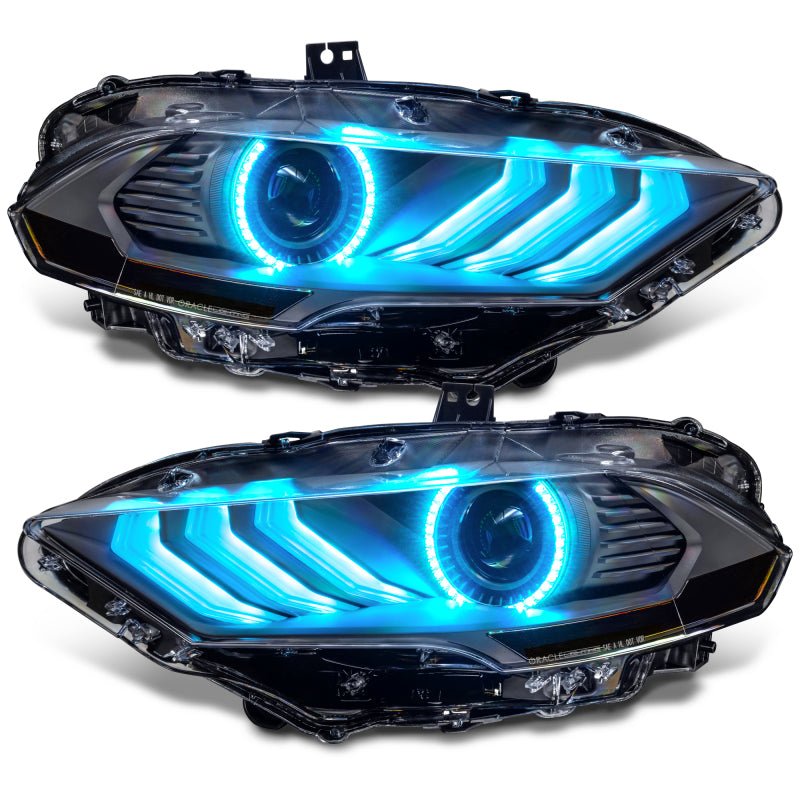 ORACLE LightingOracle Lighting 18 - 23 Ford Mustang Dynamic ColorSHIFT LED Headlights - Black Series