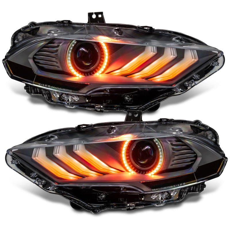 ORACLE LightingOracle Lighting 18 - 23 Ford Mustang Dynamic ColorSHIFT LED Headlights - Black Series