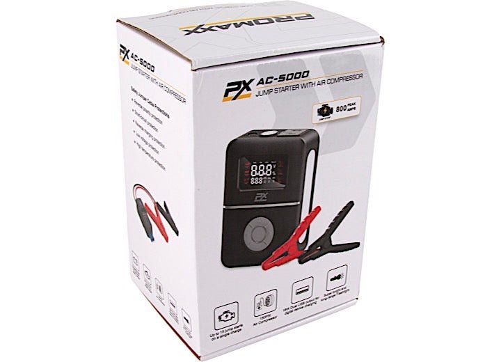 ProMaxx AutomotivePortable Car Jump Starter Pack | Air Compressor | LED Light | Mobile Charger | Promaxx AC - 5000