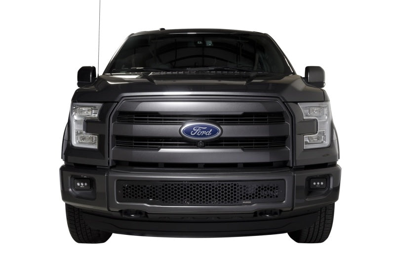 PutcoPutco 15 - 17 Ford F - 150 - Stainless Steel Black Punch Design Bumper Grille Inserts