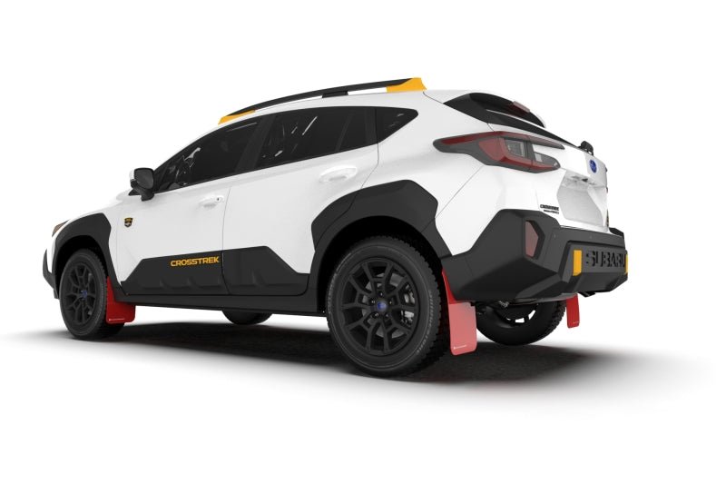 Rally ArmorRally Armor - 2024 Subaru Crosstrek (Wilderness Only) Red UR Mud Flap W/White Logo - No Drilling Req