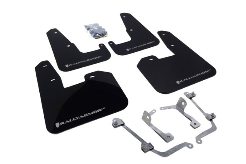 Rally ArmorRally Armor 08 - 11 Subaru STI (Hatch Only) / 11 - 14 WRX (Hatch Only) Black UR Mud Flap w/ Silver Logo