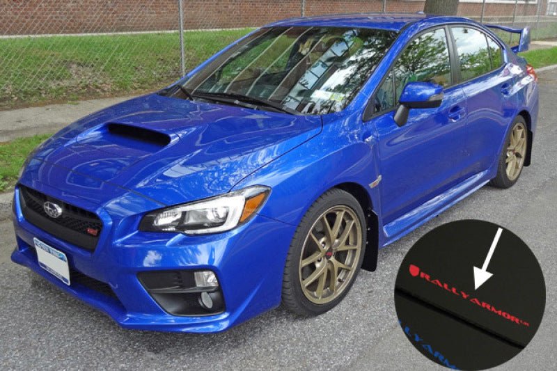 Rally ArmorRally Armor 15 - 21 Subaru WRX/STI (Sedan ONLY) Blue UR Mud Flap w/ White Logo