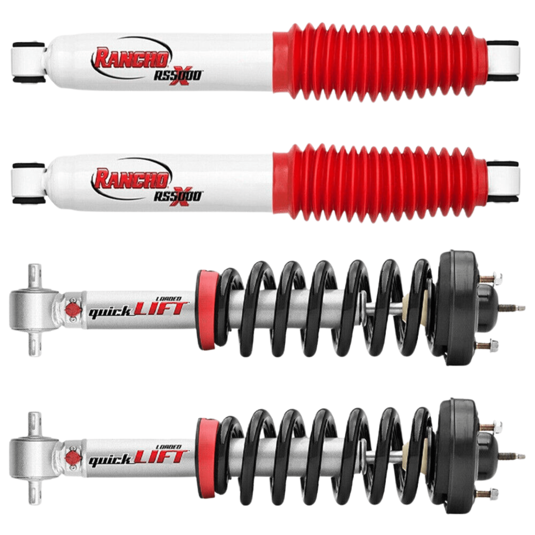 Rancho SuspensionsRancho QuickLift Front Struts and RS5000X Rear Shocks | Fits 2007 - 2020 Chevrolet Tahoe GMC Yukon 2" Lift