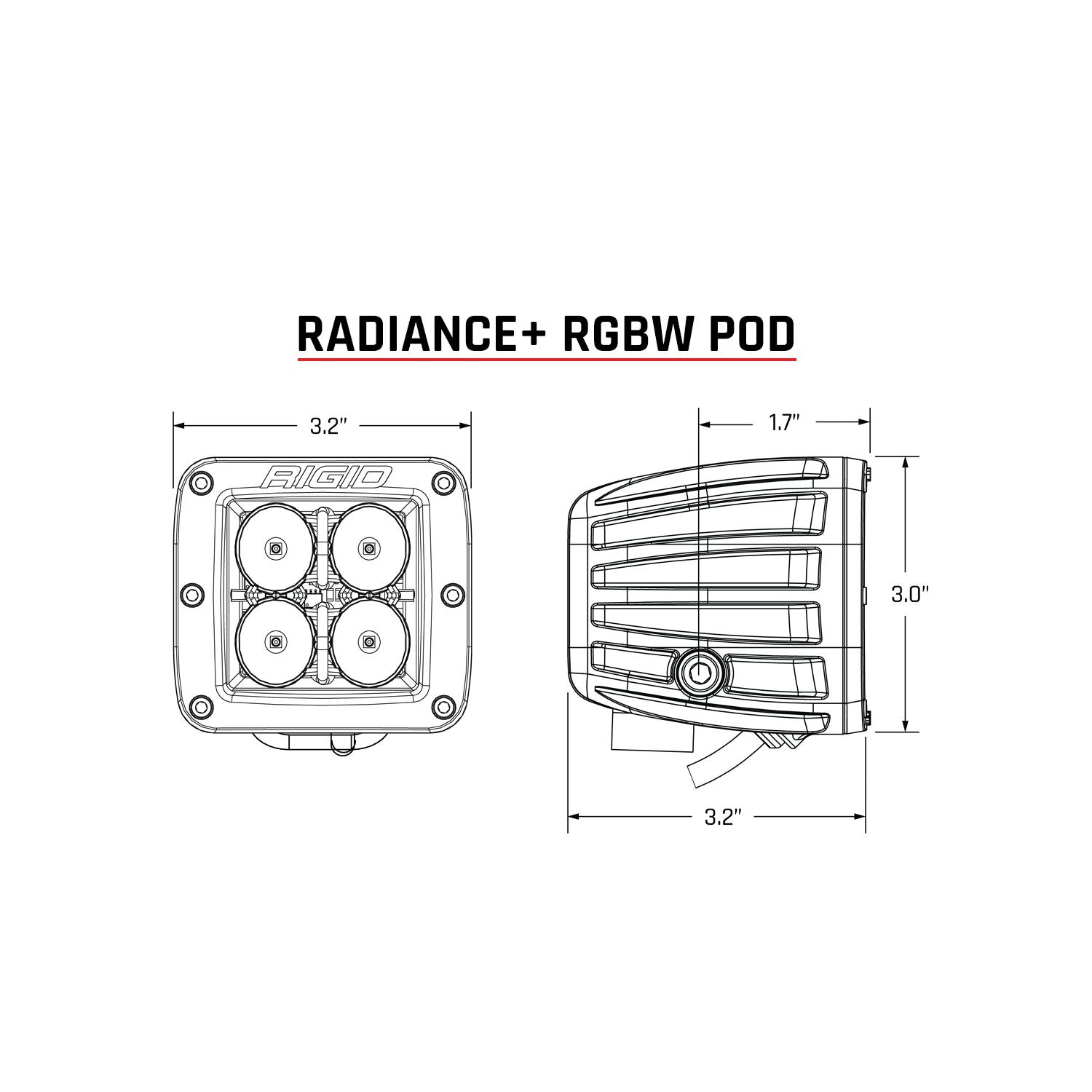 Rigid IndustriesRadiance Plus Pod RGBW Pair RIGID Industries