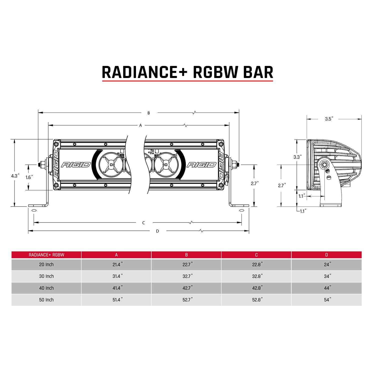 Rigid IndustriesRadiance Plus 30 Inch RGBW Light Bar RIGID Industries