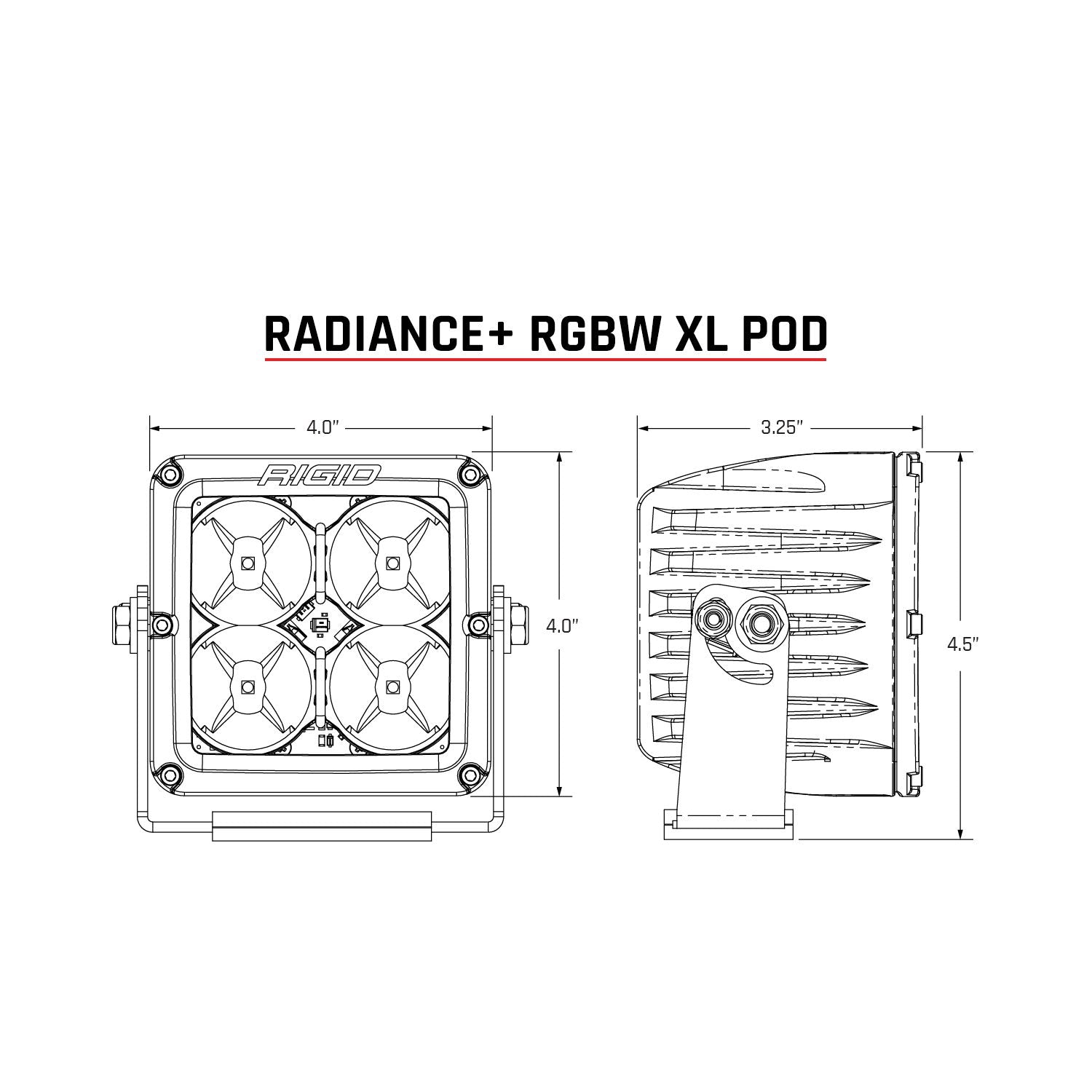Rigid IndustriesRadiance Plus Pod XL RGBW Pair RIGID Industries