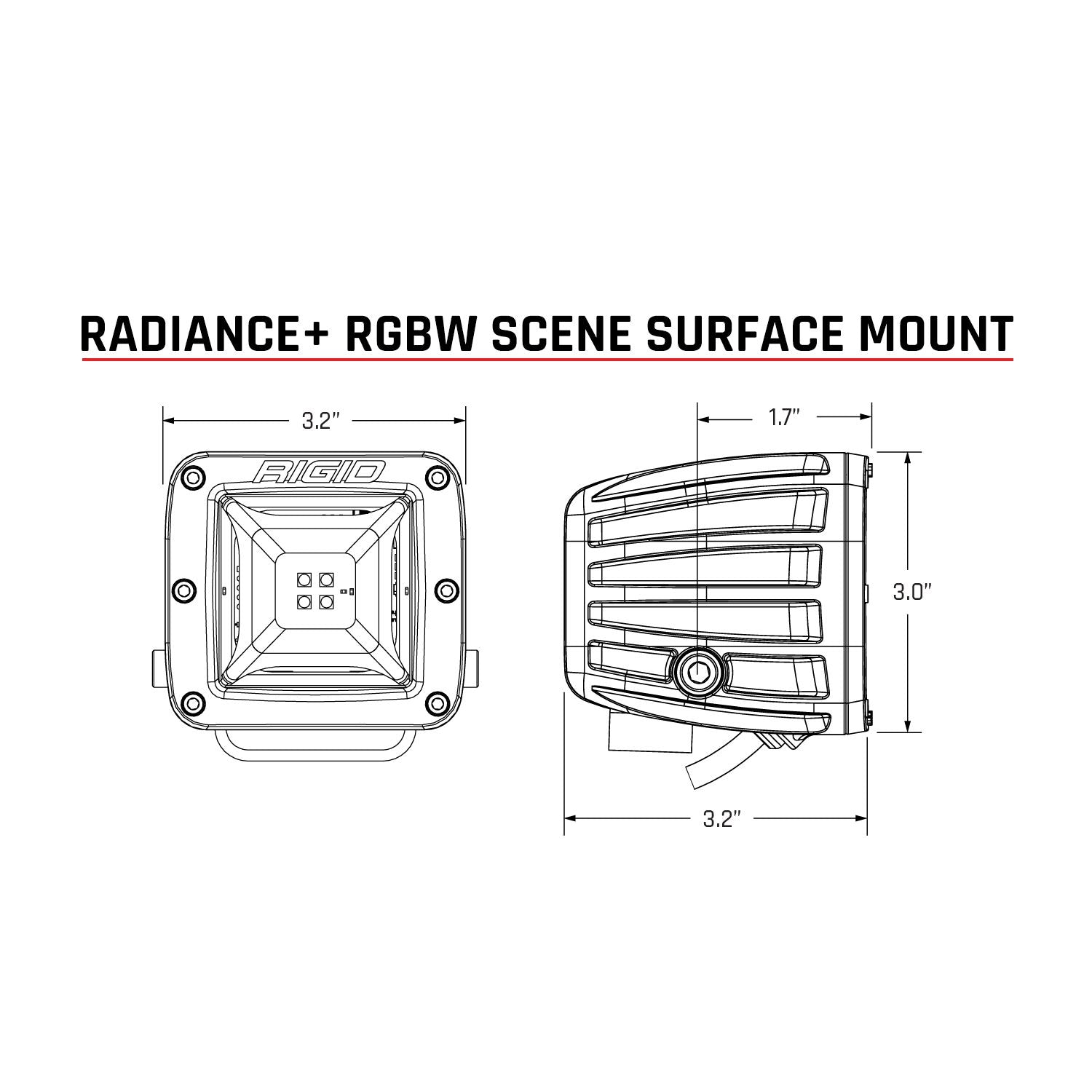 Rigid IndustriesRadiance Plus Scene RGBW Surface Mount Pair RIGID Industries
