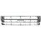 Grille For 87-88 Ford F-150 F-250 Chrome Shell w/ Silver Insert Plastic