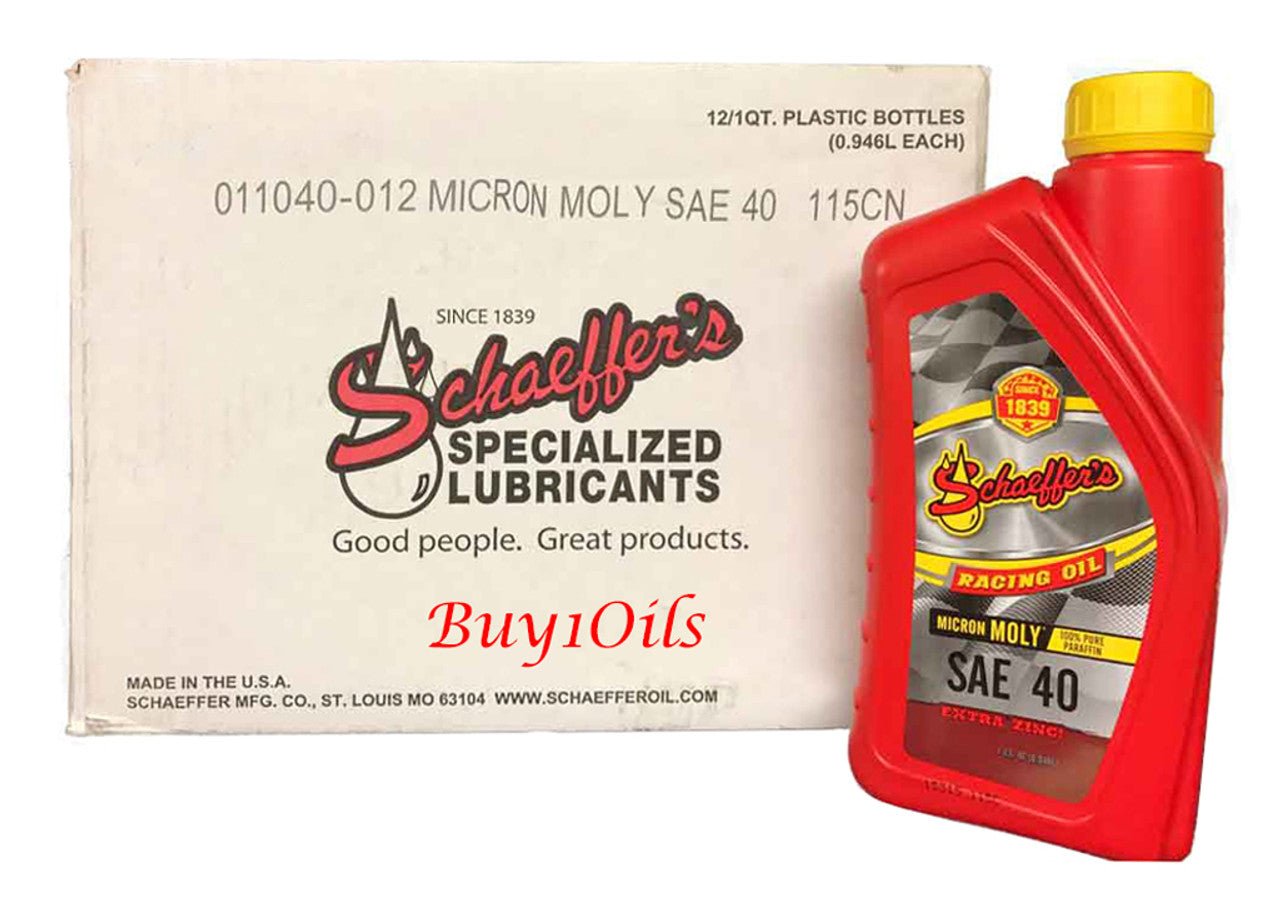 SchaeffersSchaeffers 011030 Micron Moly Advanced Racing SAE 30 Oil | (12) 1 Quart Bottles