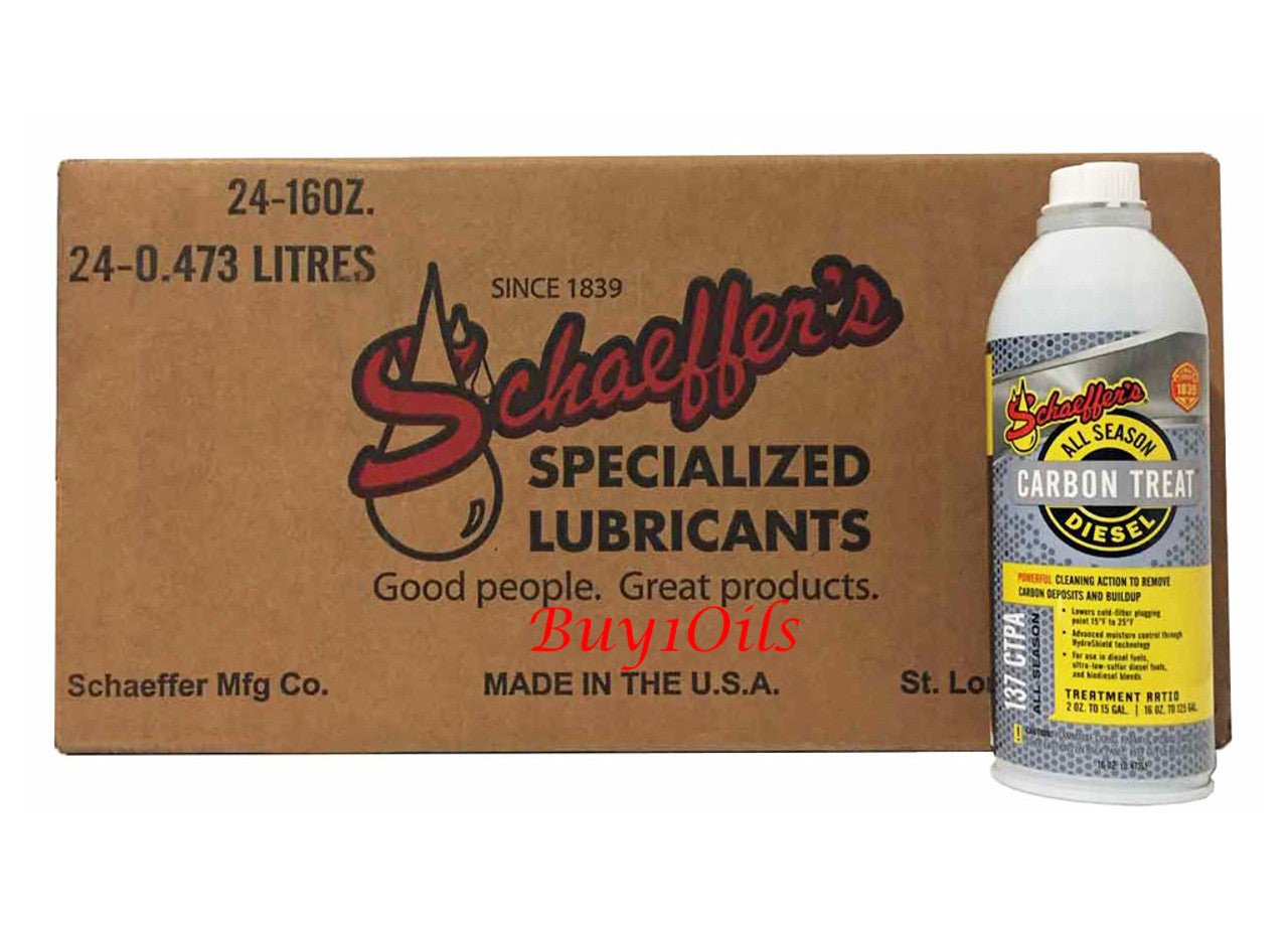 SchaeffersSchaeffer's Carbon Treat Premium All Season Diesel Fuel Additive | (24) 1 Pint Cans