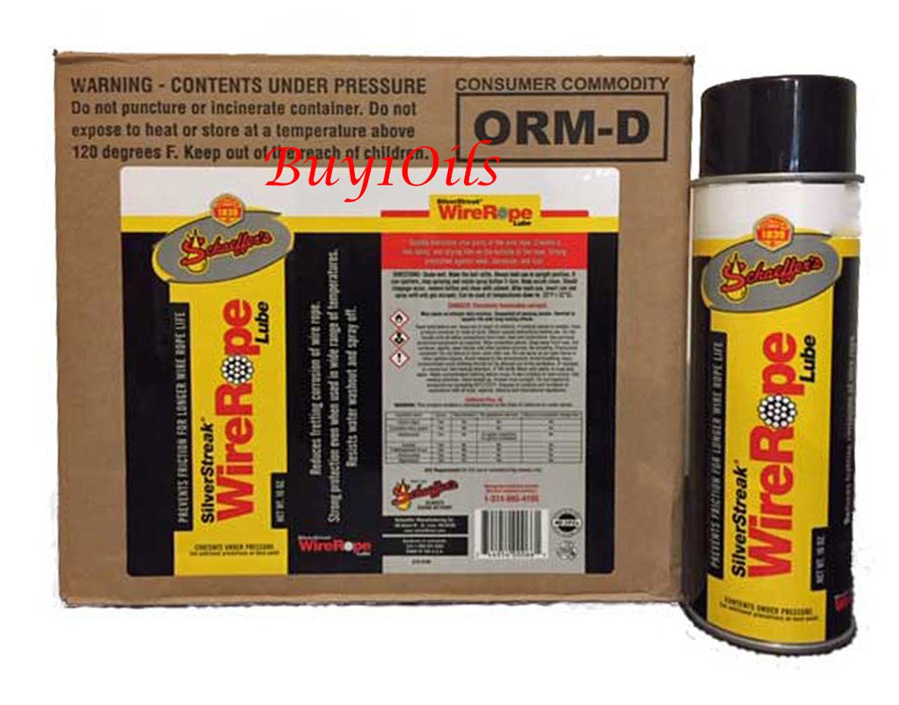 SchaeffersSchaeffers Heavy Duty Silver Streak Wire Rope Lubricant | (12) 16oz Cans