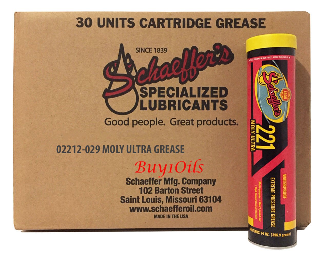 SchaeffersSchaeffers Moly Ultra EP Heavy Duty Automotive Grease NLGI 1 | (30) 14oz Tubes