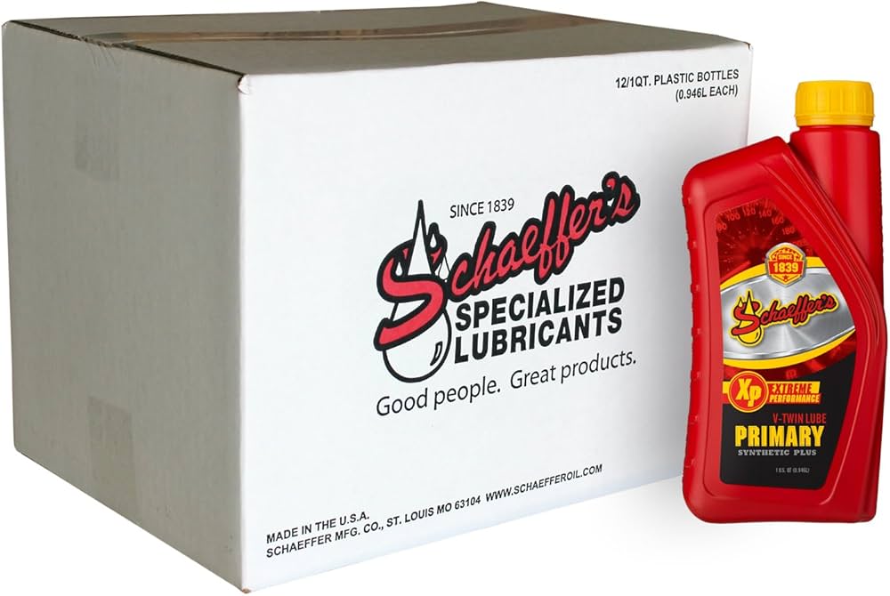 SchaeffersSchaeffer's Extreme Performance V - Twin Primary Lube | (12) 1 Quart Bottles