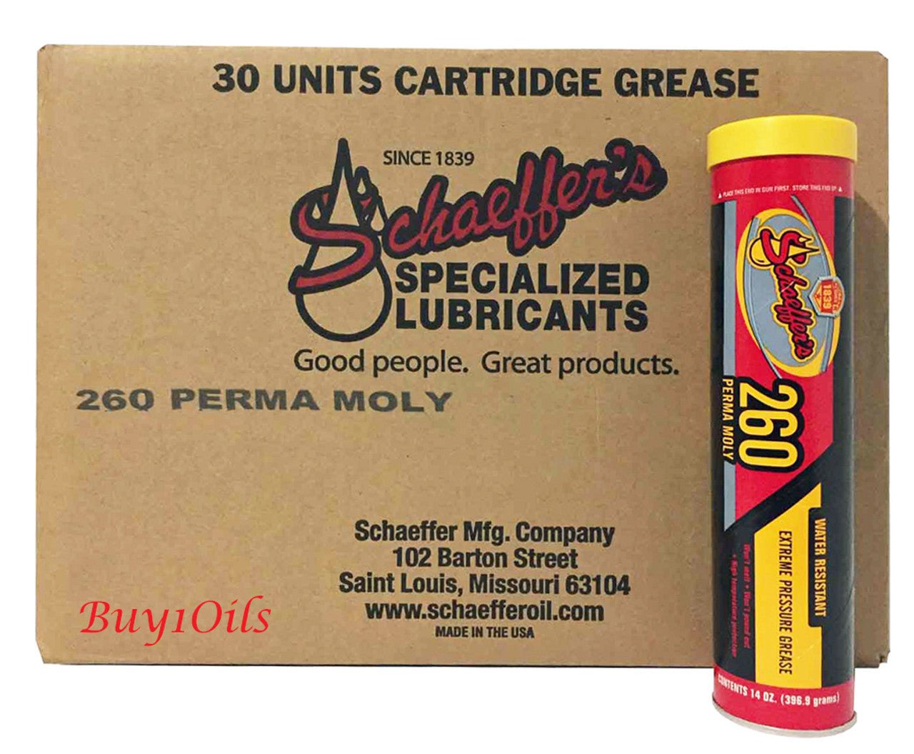 SchaeffersSchaeffer's 02601 Perma Moly Extreme Pressure Grease NLGI 1 | (30) 14oz Tubes