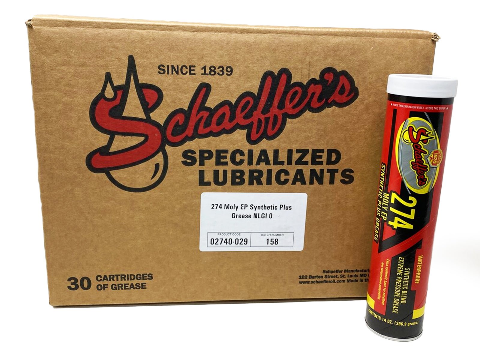 SchaeffersSchaeffer's 02740 Moly EP Para - Synthetic Grease NLGI 0 | (30) 14oz Tubes