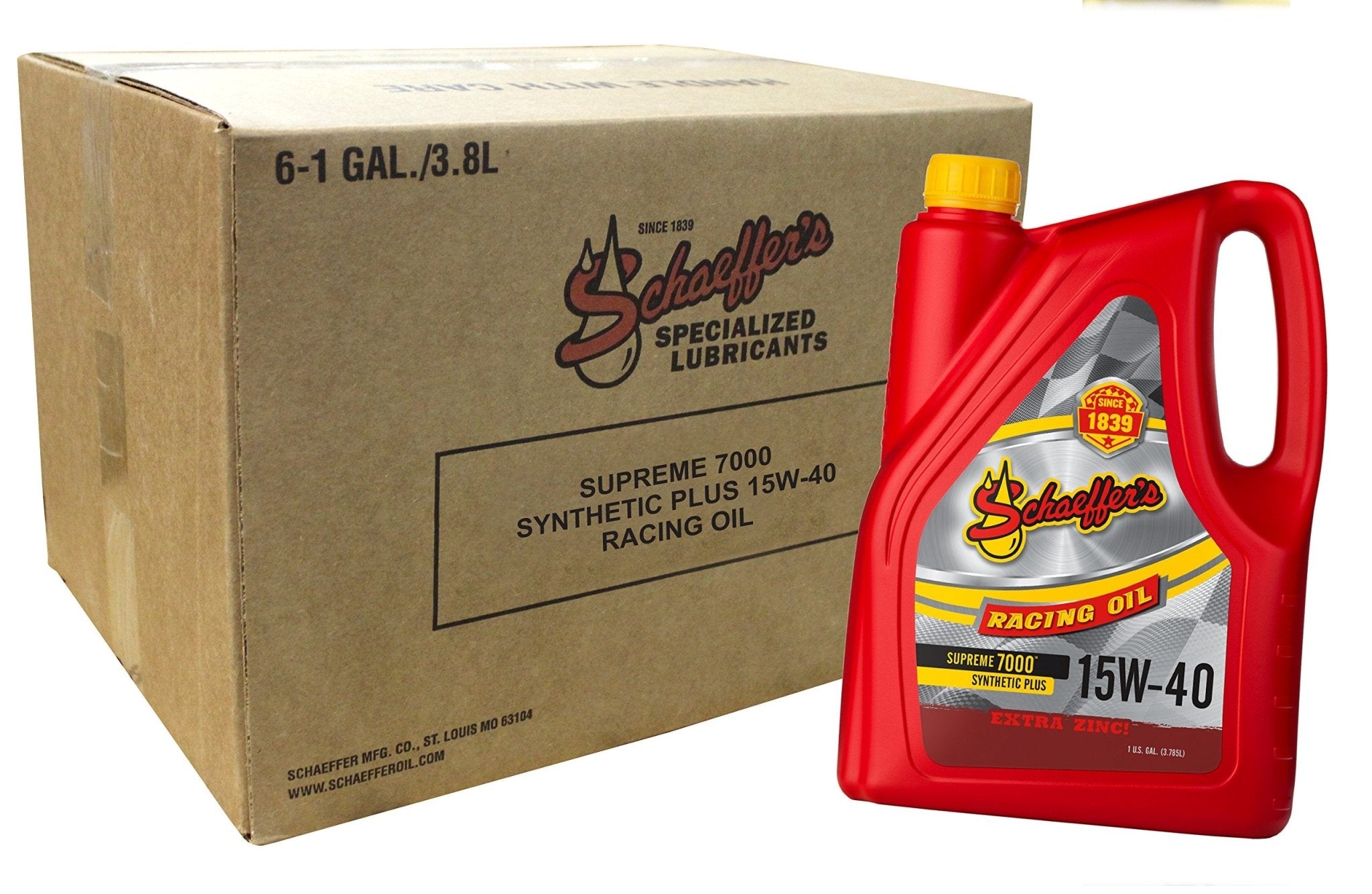 SchaeffersSchaeffer's 0708 Supreme 7000 Synthetic Plus Racing Gasoline Engine 15W - 40 Oil | (6) 1 Gallon Jugs