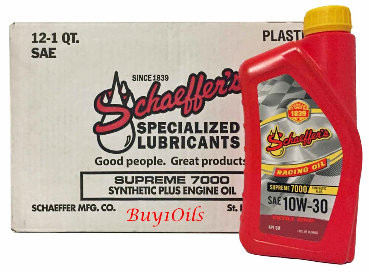 SchaeffersSchaeffer's 0709 - 012 Supreme 7000 Synthetic Plus Racing 10W - 30 Oil | (12) 1 Quart Bottles