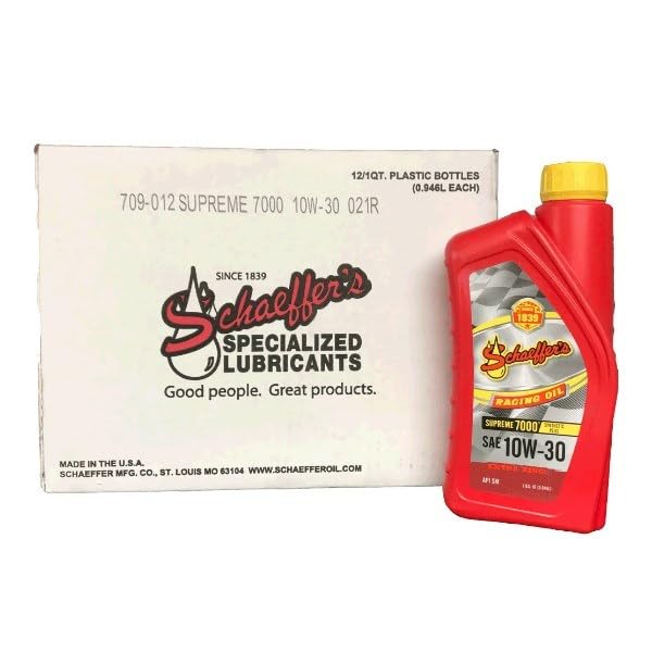 SchaeffersSchaeffer's 0709 - 012 Supreme 7000 Synthetic Plus Racing 10W - 30 Oil | (12) 1 Quart Bottles
