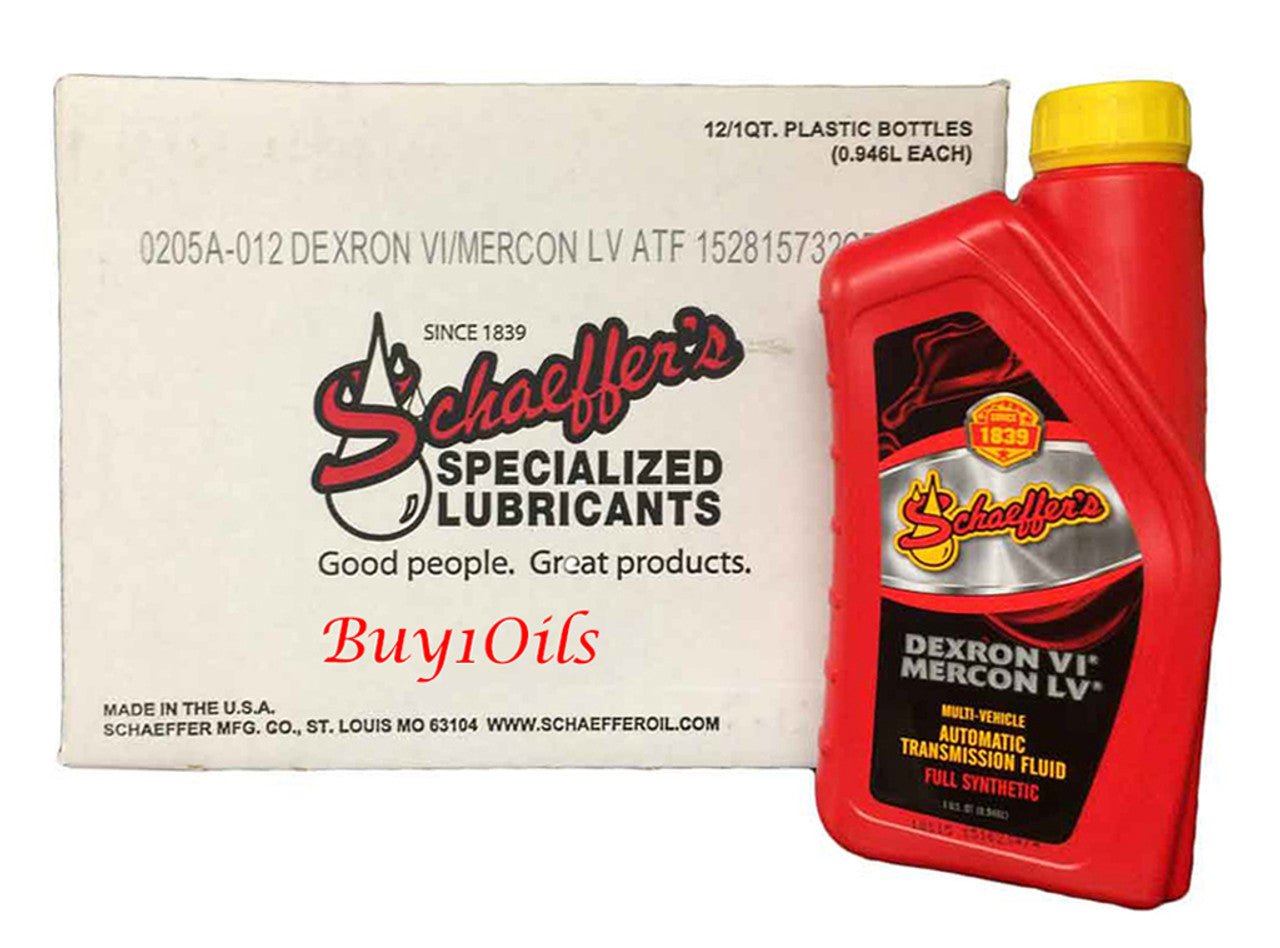 SchaeffersSchaeffer's Dexron VI Mercon Automatic Transmission Fluid | (12) 1 Quart Bottles