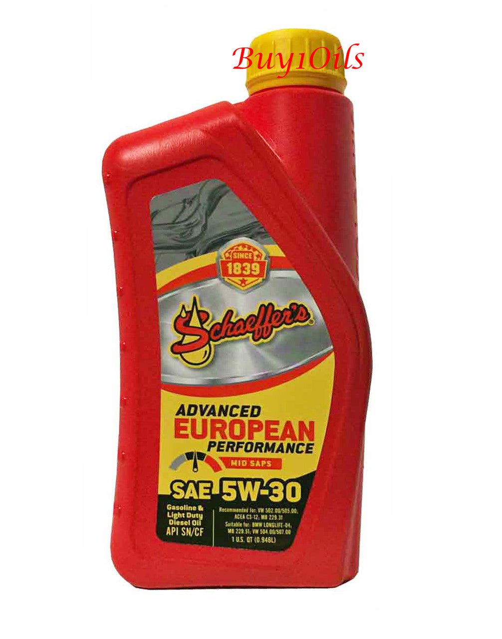 SchaeffersSchaeffer's 8008 Advanced European Performance Mid SAPS 5W - 30 Oil | (12) 1 Quart Bottle
