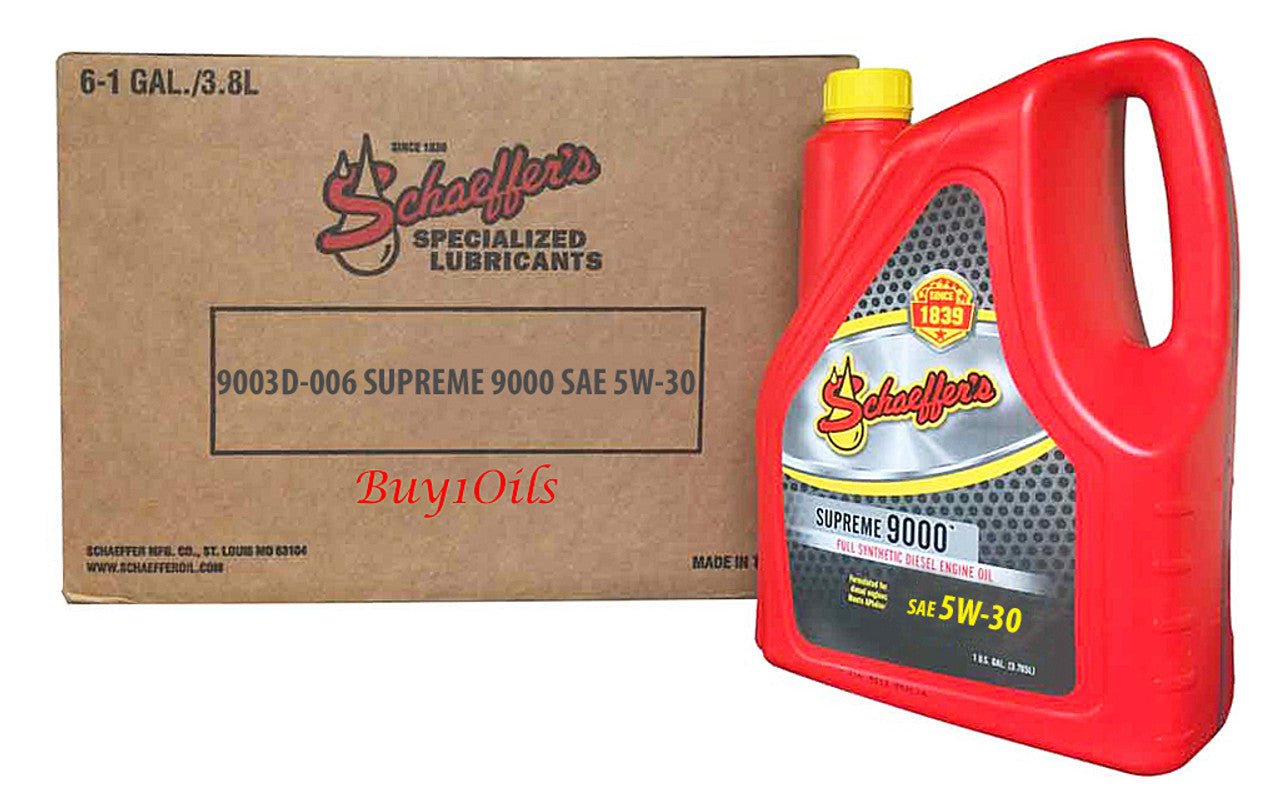 SchaeffersSchaeffer's 9003D Supreme 9000 Full Synthetic Gasoline Engine Oil 5W - 30 | (6) 1 Gallon Bottles