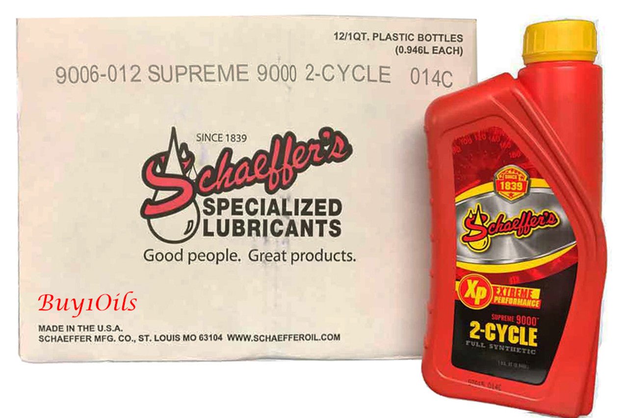 SchaeffersSchaeffer's 9006 Supreme 9000 Full Synthetic 2 - Cycle Racing Oil | (12) 1 Quart Bottles
