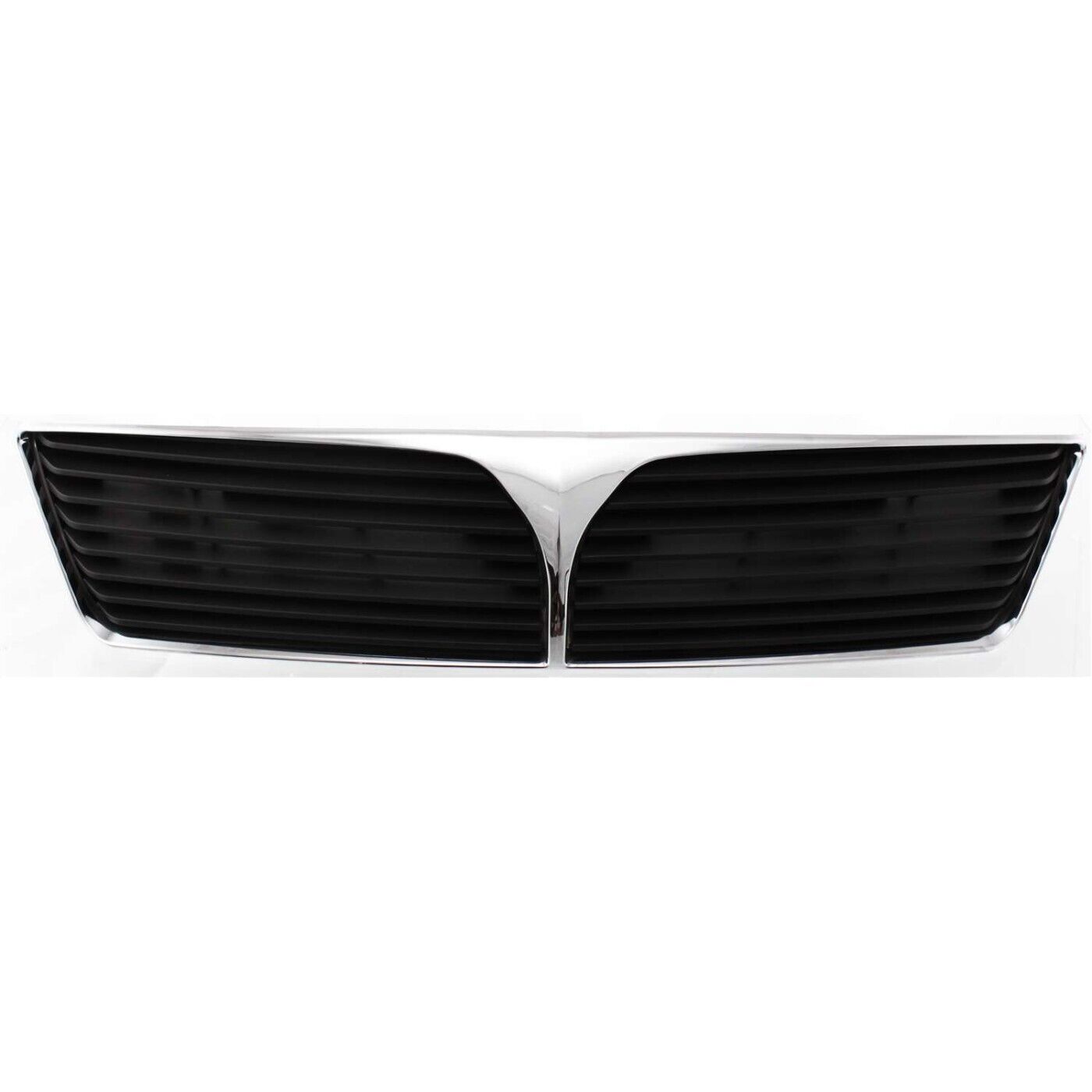 Sherman PartsGrille For 2002 - 2003 Mitsubishi Lancer Chrome Shell w/ Gray Insert Plastic