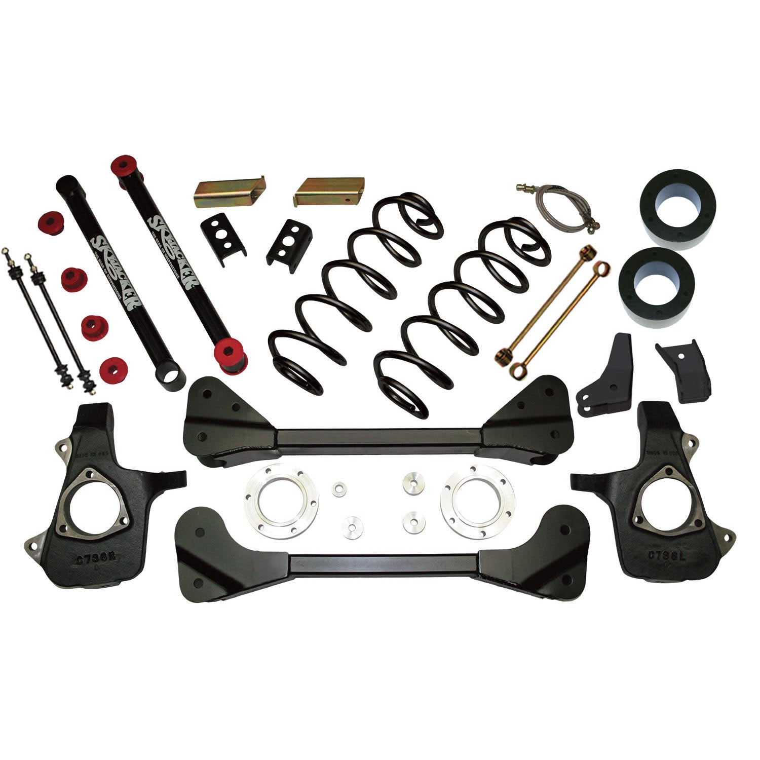 SkyjackerLift Kit 3 Inch Lift 07 - 13 Avalanche Includes Front Struts Rear Coils Can Use OEM Tires/Wheels w/No More Than 5in. Backspace Skyjacker